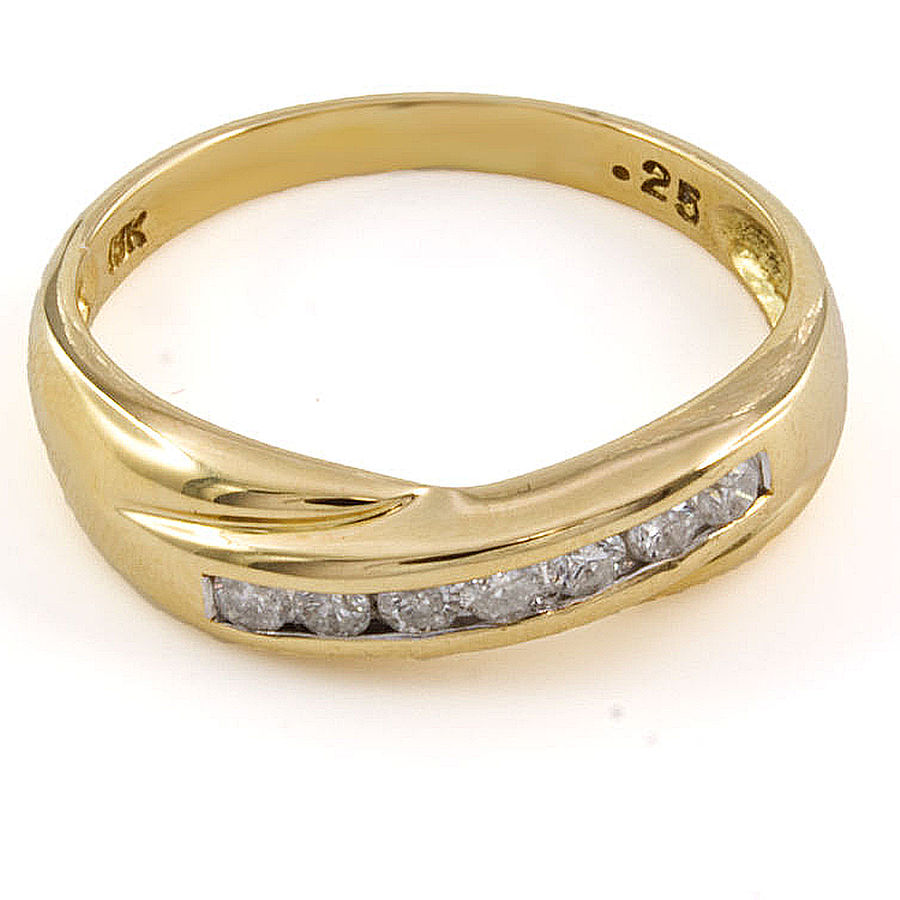 18ct gold Diamond 0.25cts half eternity Ring size Q½
